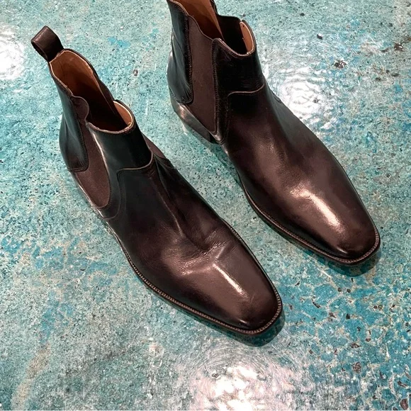 Giorgio Brutini 10.5 Black Leather Ankle Boots - Picture 3 of 8